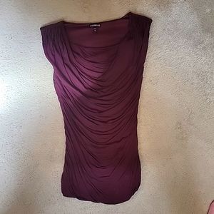 Express Sleeveless Cowl Neck Rouched top